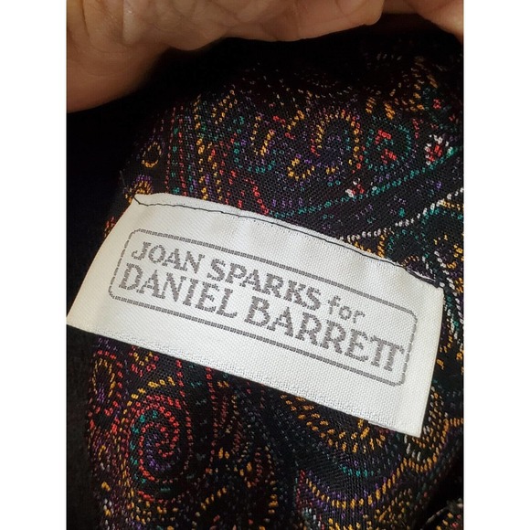 Vintage Joan Sparks for Daniel Barrett Paisley Wool Midi Dress Small - Picture 10 of 15